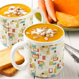 Elegante geometrische Formen des Retro-Mittelzentr Kaffeetasse