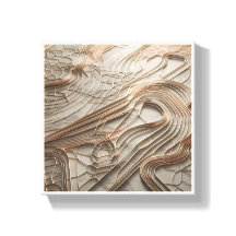 Elegante geometrische Gold-Draht-Abstraktion auf w
