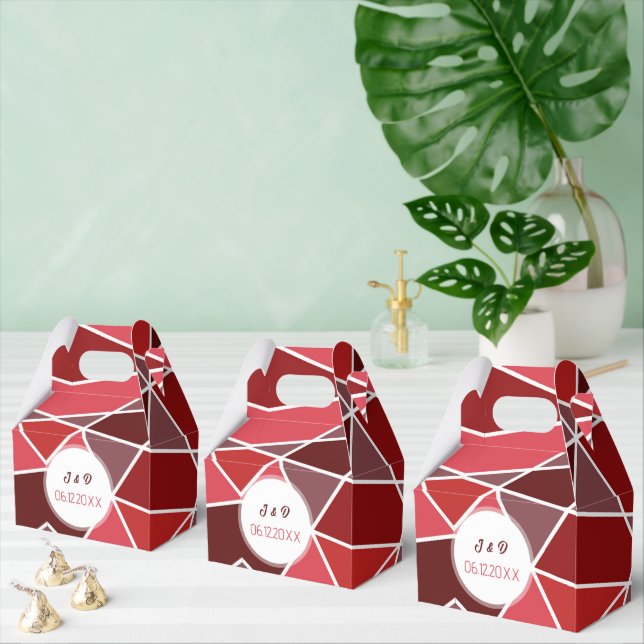 Elegante geometrische Hochzeit Geschenkschachtel (Zahlreiche)