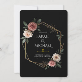 Elegante geometrische Hochzeitskarte Einladung