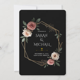 Elegante geometrische Hochzeitskarte Einladung