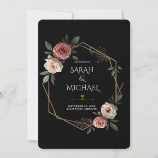 Elegante geometrische Hochzeitskarte Einladung
