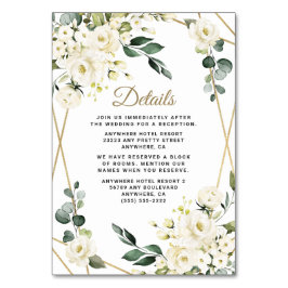 Elegante geometrische Hochzeitskarten mit Gold Geo Tischnummer