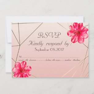 Elegante geometrische Magnolie  RSVP Einladung