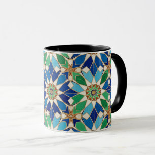 Elegante geometrische Mosaik-Design-Kaffeetasse Tasse