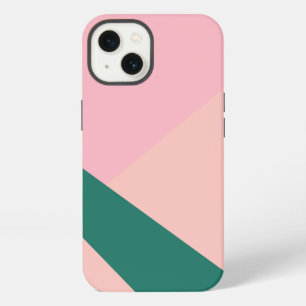 Elegante geometrische pastellrosa-pfirsich-grüne F iPhone Hülle