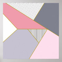 Elegante geometrische Streifen Polka Punkte Pastel