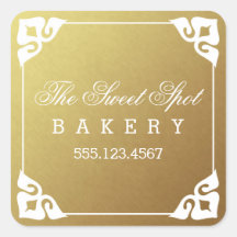 Elegante Gerahmte Imitate Gold Foil Business Stick