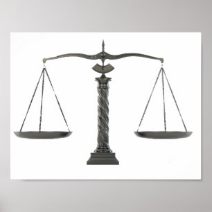 Elegante Gerechtigkeitsskales Poster