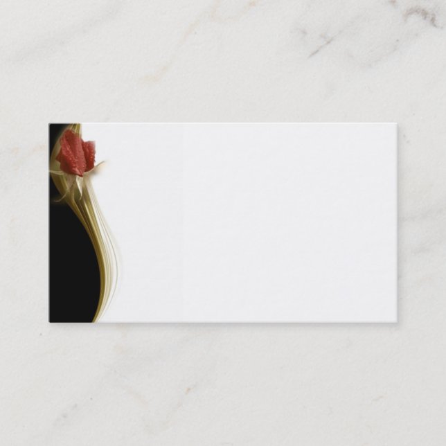 Elegante Geschäfts-Karte mit Rose Visitenkarte (Vorderseite)