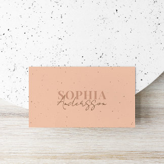Elegante Geschäftskarte Light Terracotta Blush Visitenkarte