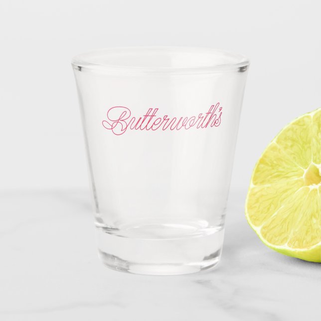 Elegante Geschäftslogotypografie Schnapsglas (Vorderseite)