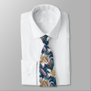 Elegante Geschenke für den Vater Lilien Krawatte