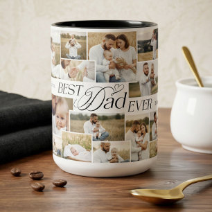 Elegante Geschenkidee zum Vatertag - Bester Papa ü Zweifarbige Tasse