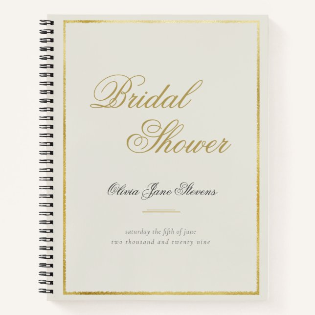 Elegante Geschenkliste für klassische Gold Frame B Notizbuch (Vorderseite)