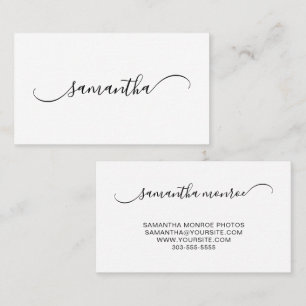 Elegante geschwungene Swash-Signatur Name Visitenkarte