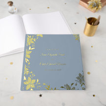 Elegante gestreifte Blume in Goldfolie auf staubig
