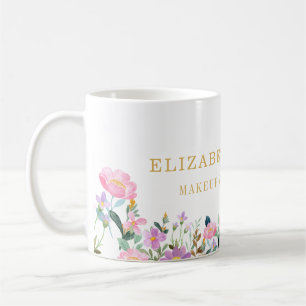 Elegante gestreifte Blumen-Schönheitskünstlerin Ha Kaffeetasse