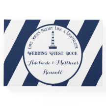 Elegante, gestreifte Hochzeit - Navy Blue, White
