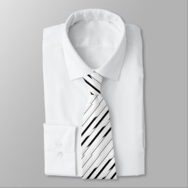 Elegante gestreifte Schwarzweiss-Krawatte Krawatte