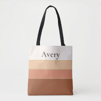 Elegante gestreifte Tasche mit Namen – feminin chi