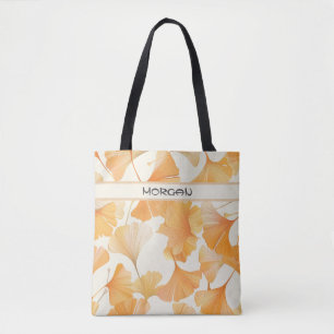 Elegante Ginkgo Blätter Personalisiert Tote Bag 🌿 Tasche