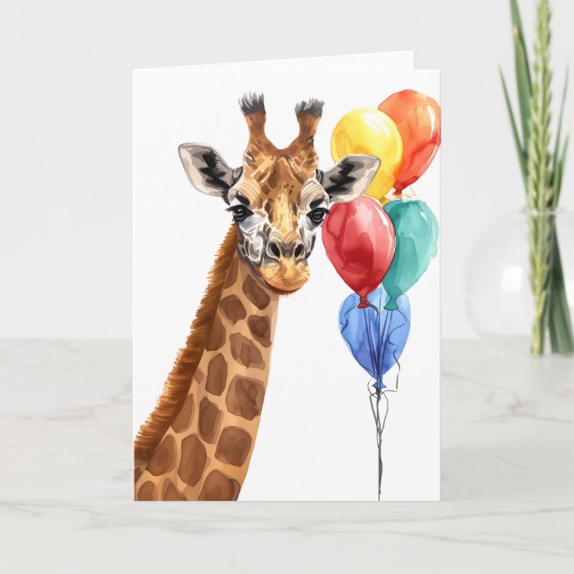 Elegante Giraffe Celebration Grußkarte Dankeskarte (Vorderseite)