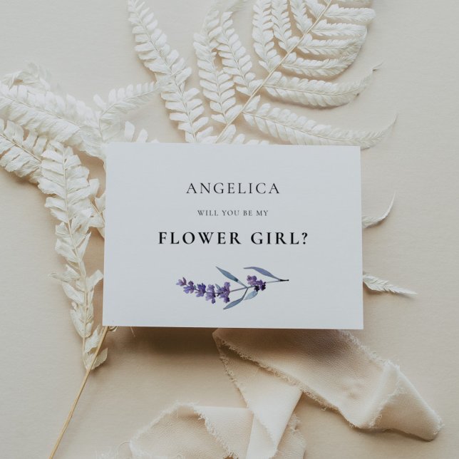 Elegante Girl Flower Girl Vorschlag Card Einladung (Von Creator hochgeladen)