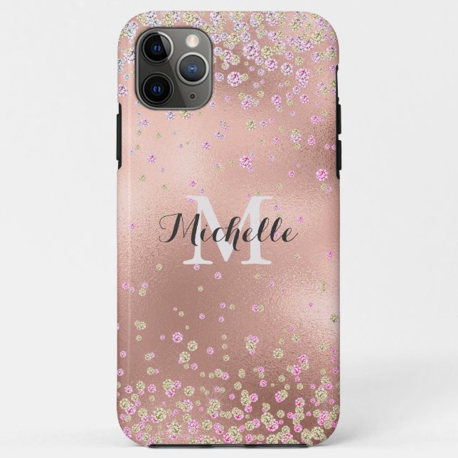 Elegante Girly Imitats Rose Case-Mate iPhone Hülle (Rückseite)