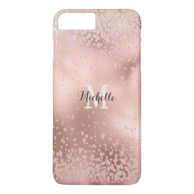 Elegante Girly Imitats Rose Case-Mate iPhone Hülle (Rückseite)