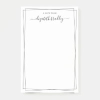 Elegante Girly Monogram Signature Schwarz-weiß