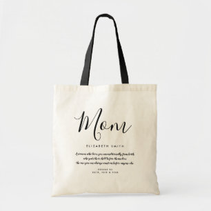 Elegante, girly Schriftzug-Mutter-Zitat-Tragetasch Tragetasche