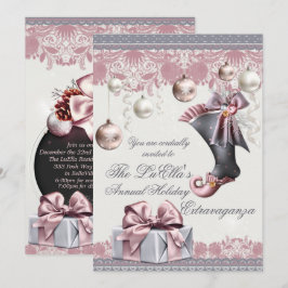 Elegante Glam Holiday Weihnachten Party Einladunge Einladung
