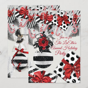 Elegante Glam Holiday Weihnachten Party Einladunge Einladung