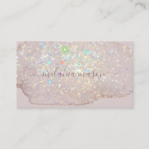 Elegante Glam Rose Gold Glitzer Glitzern Pastel Visitenkarte