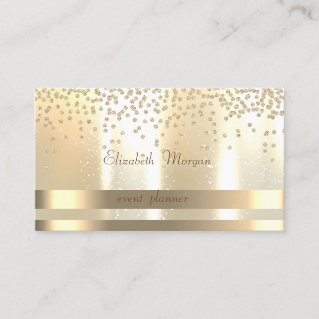 Elegante, glamouröse Streifen, hell, Diamanten Visitenkarte (Vorderseite)