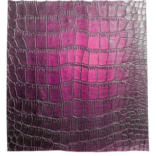 Elegante, glänzende, geprägte Hautledertextur in Duschvorhang