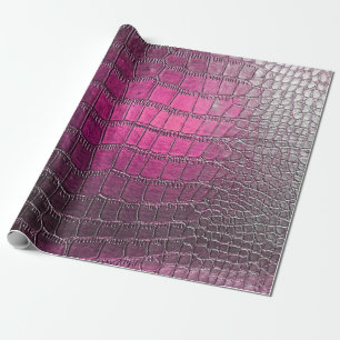 Elegante, glänzende, geprägte Hautledertextur in Geschenkpapier