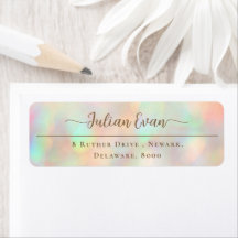 Elegante glänzende holografische Schrift Rücksende
