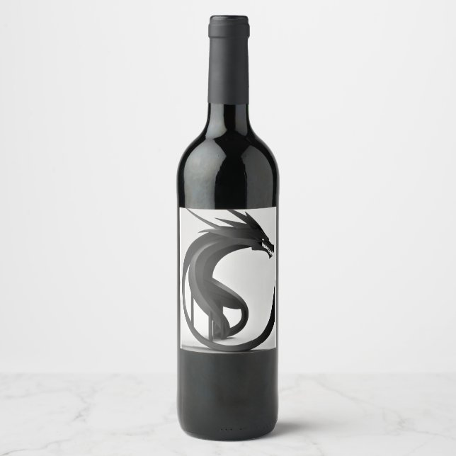 Elegante Glass Drink Flasche mit leak-proof Lid Weinetikett (Vorderseite)