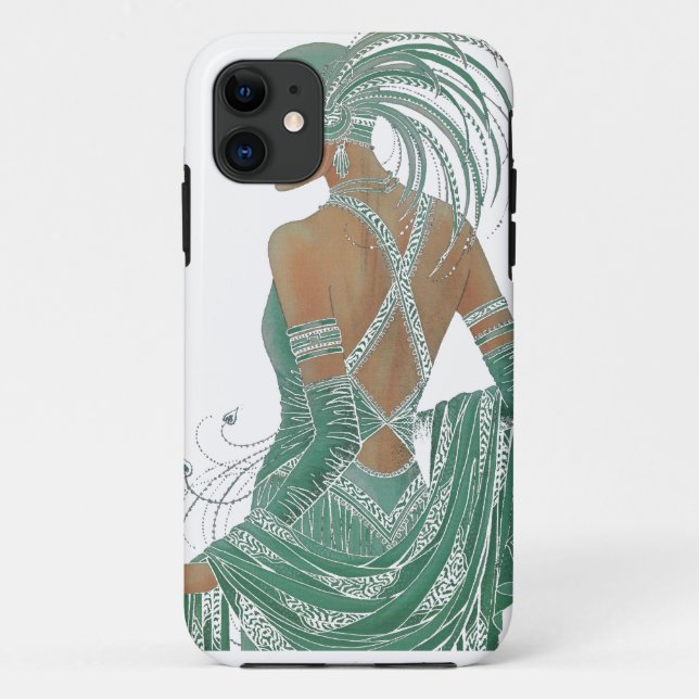 Elegante Glimpen: Grünes, rücksichtsloses Kleidung Case-Mate iPhone Hülle (Rückseite)