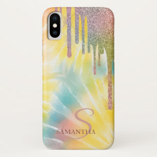 Elegante Glitter-Tropfen, Regenbogen-Tie-Dye Case-Mate iPhone Hülle