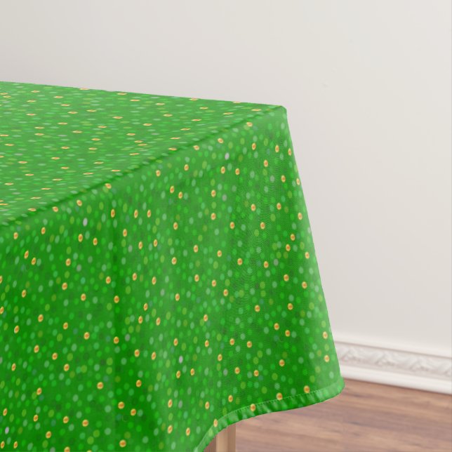 Elegante Glittering Green Confetti mit Goldakzent Tischdecke (Beispiel)