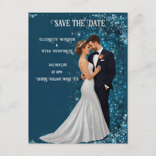 Elegante Glitzern zum Hochzeitsfeiern Postkarte