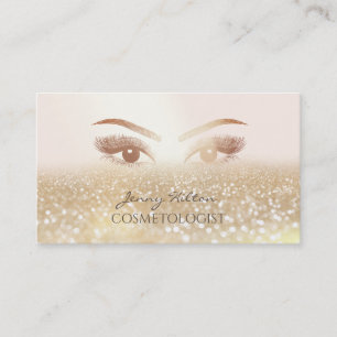 Elegante glitzernde Glitze schminken Make-up Visitenkarte