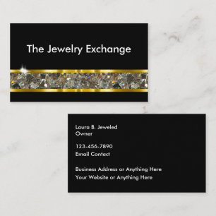 Elegante Glitzernde Moderne Schmuck Visitenkarten Visitenkarte
