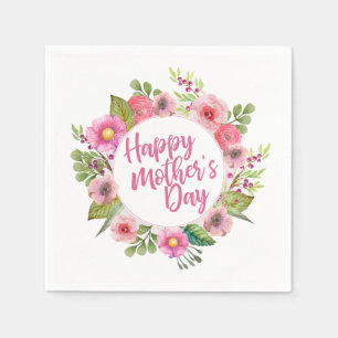 Elegante glückliche Blumen  Serviette der Mutter