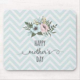 Elegante glückliche mit Blumenmausunterlage der Mousepad