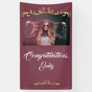 Elegante Glückwünsche Gold Ornament Foto Banner