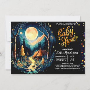 Elegante Glühwürmchen in die Woods Baby Dusche Einladung